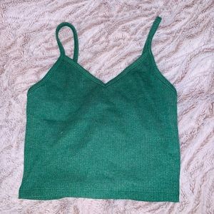 Green crop top